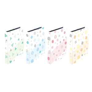 แฟ้ม 2 ห่วง ตราช้าง รุ่น 228E ปกกระดาษพิมพ์ลาย (คละสี)