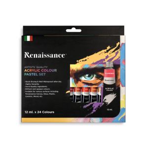 ชุดเซ็ทสีอะคริลิค เรนาซองซ์ หลอด รุ่นสีพาสเทล 12มล. 24 สี