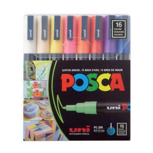 ชุดปากกามาร์คเกอร์ Uni Posca PC-3M 16สี