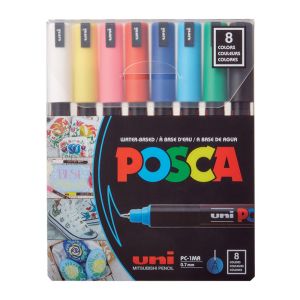 ชุดปากกามาร์คเกอร์ Uni Posca PC-1MR 8 สี