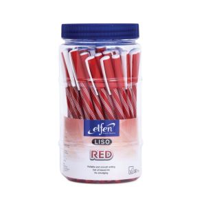 ปากกาลูกลื่น 0.5มม. Elfen Liso สีแดง (กระบอก 50 ด้าม)