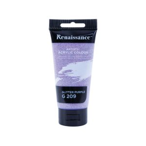 สีอะคริลิคเรนาซองซ์ รุ่นหลอดเดี่ยว 75มล. เบอร์ #209 GLITTER PURPLE