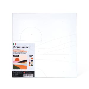 แคนวาสเรนาซองซ์ รุ่นระบายสีตามตัวเลข 280แกรม 20x20ซม. ลาย Sunset