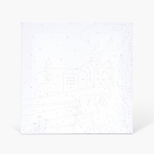 แคนวาสระบายสีตามตัวเลข เรนาซองซ์ 20x20CM #WINTER