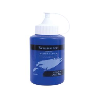 สีอะคริลิคเรนาซองซ์ รุ่นขวดเดี่ยว 500มล. เบอร์ 340 ULTRA BLUE