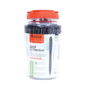 ปากกาลูกลื่น 0.7 มม. Quantum Geluloid X-treme 007 หมึกสีดำ (กระบอก 50 ด้าม)