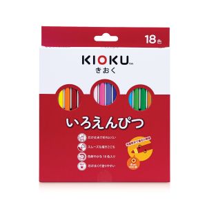 สีไม้ แท่งยาว 18 สี Kioku