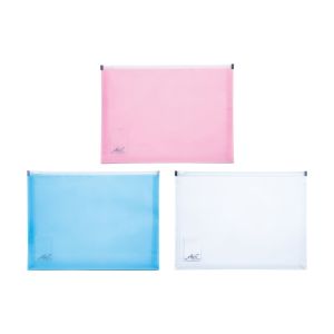 กระเป๋าซิปพลาสติกขยายข้าง เอลเฟ่น ZT01 คละสี