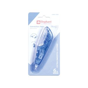เทปลบคำผิดตราช้างรุ่น ควอทซ์ 5มม. x 6ม. สีฟ้า