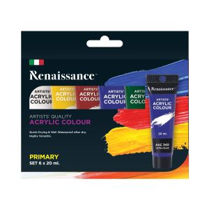 ชุดเซ็ทสีอะคริลิค เรนาซองซ์ หลอด 20มล 6สี Primary Set