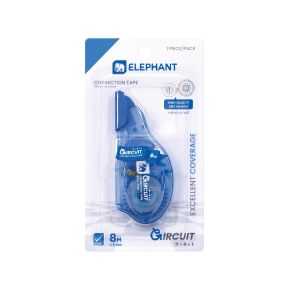 เทปลบคำผิดตราช้างรุ่น เซอร์กิต 5มม. x 8ม. สีน้ำเงิน