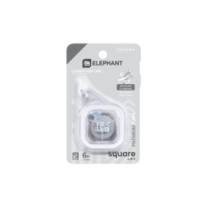เทปลบคำผิดตราช้างรุ่น สแควร์ 5มม. x 6ม. สีขาว
