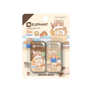 เทปลบคำผิดตราช้าง รุ่น บราวน์ แบร์ 5มม.x5เมตร