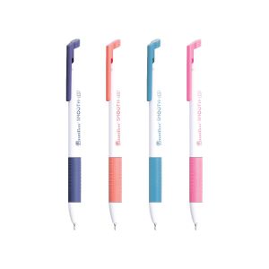 ปากกาลูกลื่น 0.5 มม. Quantum Geluloid Smooth ด้ามคละสี หมึกน้ำเงิน