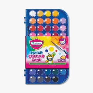 สีน้ำก้อน 48 สี มาสเตอร์อาร์ต (กล่องพลาสติก)