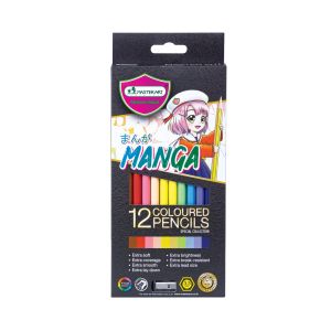 สีไม้ แท่งยาว มาสเตอร์อาร์ต 12 สีรุ่น มังงะ