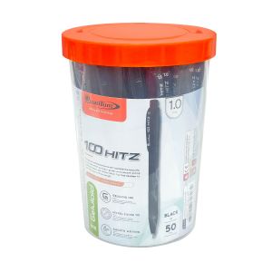 ปากกาลูกลื่น 1.0 มม. Quantum 100 Hitz หมึกสีดำ (กระบอก 50 ด้าม)