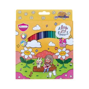 ดินสอสีแท่งยาว 24สี มาสเตอร์อาร์ต รุ่นซิบบิลแอนฟลาวเวอร์ สีส้ม