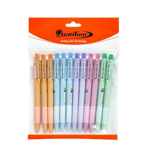 ปากกาลูกลื่น 0.7 มม. Quantum 007 Hitz Pastel หมึกน้ำเงิน (แพ็ค 12 ด้าม)