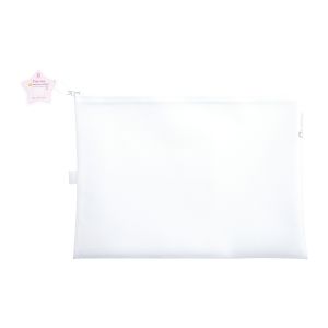 กระเป๋าซิปตาข่ายสี EVA ตราช้างไฟล์ ไอเดีย A4 สีขาว