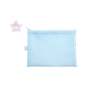 กระเป๋าซิปตาข่ายสี EVA ตราช้างไฟล์ ไอเดีย A5 สีฟ้า