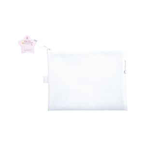 กระเป๋าซิปตาข่ายสี EVA ตราช้างไฟล์ ไอเดีย A5 สีขาว