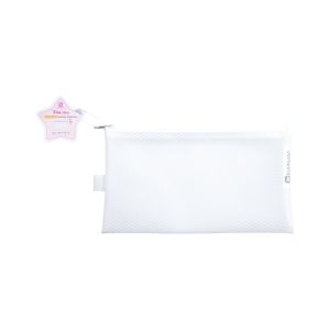 กระเป๋าซิปตาข่ายสี EVA ตราช้างไฟล์ ไอเดีย เช็ค สีขาว