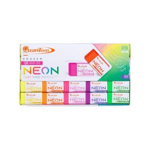 ยางลบดินสอควอนตั้มรุ่น QE600-50 สีนีออน (50ก้อน/กล่อง)