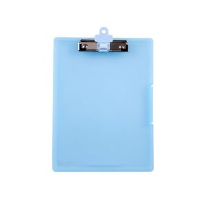 แฟ้มกล่องพลาสติกพร้อมคลิปบอร์ดตราช้าง A4 สูง 2ซม. สีฟ้า