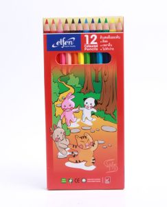 สีไม้ แท่งยาว เอลเฟ่น 12 สี 