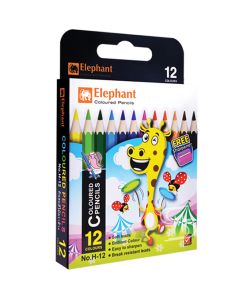 สีไม้ ตราช้าง แท่งสั้น 12 สี 