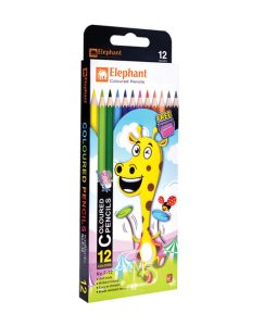 สีไม้ ตราช้าง แท่งยาว 12 สี 