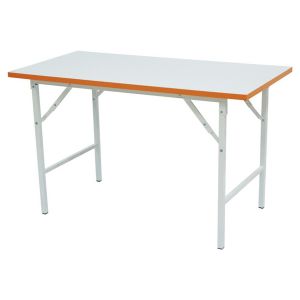โต๊ะพับอเนกประสงค์หน้าขาวขอบส้ม โตไก Tiger-3048
