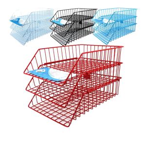 ตะกร้าเอกสารแบบลวด โรบิน 3 ชั้น No.403 (คละสี)