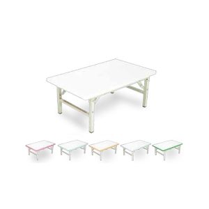 โต๊ะพับญี่ปุ่นลามิเนตขาวขอบส้ม โตไก Tiger-1836