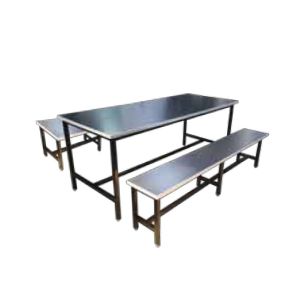 ชุดโต๊ะโรงอาหาร+ม้านั่งหน้าสเตนเลส โตไก DF3(2 benches)