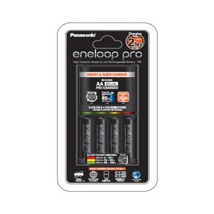 เครื่องชาร์จ 2 ชั่วโมงพร้อมถ่าน Panasonic eneloop Pro AA 4 ก้อน