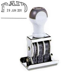 ตรายางวันที่พร้อมข้อความ Art D-4 Paid