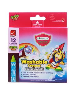 สีเทียนล้างออกได้ Master Art ขนาดจัมโบ้ 12 สี