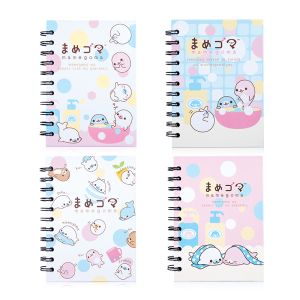 สมุดริมลวด ตราช้าง ลาย มาเมะโกมะ ขนาด A6 70 แกรม 100 แผ่น รุ่น WSX-106 (คละลาย)