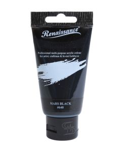สีอะคริลิค Renaissance 75 มล. เบอร์ 640 Mars Black 