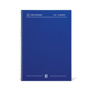 สมุดบันทึกริมลวด ขนาด B5 สีฟ้า ตราช้าง W_001