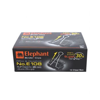 คลิปดำ รุ่น E108 ขนาด 50 มม. ตราช้าง