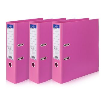 (1Free1) แฟ้มสันกว้าง เอลเฟ่น รุ่น 200F ขนาด F สีชมพู (แพ็ค 3) 