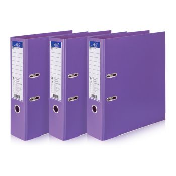 (1Free1) แฟ้มสันกว้าง เอลเฟ่น รุ่น 200F ขนาด F สีม่วง (แพ็ค 3) 