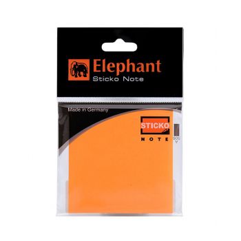 (Clearance) กระดาษโน๊ตแถบกาว ตราช้าง สีส้มนีออน 3x3 นิ้ว (40 แผ่น) (SD257354)