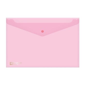 แฟ้มซองกระดุม 1 เม็ด ตราช้าง รุ่น 425F ขนาด F4 สีชมพู (แพ็ค 12)