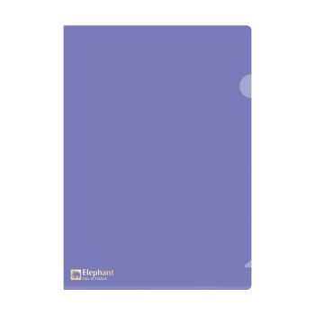 (1Free1) แฟ้มซองพลาสติก ตราช้าง รุ่น 410A4 ขนาด A4 ม่วง (แพ็ค 12)