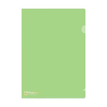 (1Free1) แฟ้มซองพลาสติก ตราช้าง รุ่น 410A4 ขนาด A4 เขียว (แพ็ค 12)