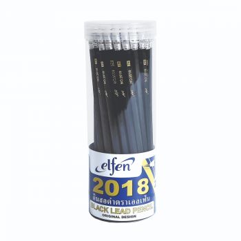 ดินสอดำ Elfen 2B #2018 (กระบอก 50 แท่ง)